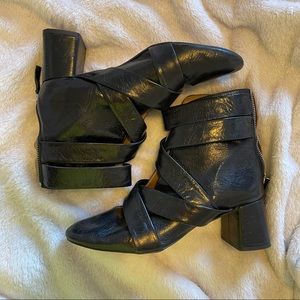 Zar leather cutout boots